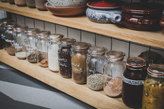 Spices in jars