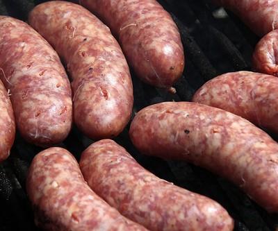 uncooked sausages